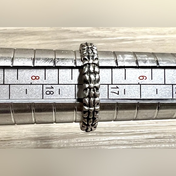 Vintage Designer Signed P Sterling Silver & 14K Gold Peridot Ring, Size 7 - Picture 11 of 11